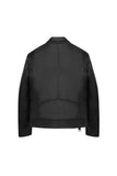 MEN'S REFINED BIKER OIL BLACK LEATHER JACKET
