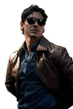 MEN'S BROWN LEATHER WESTERN YOKE JACKET