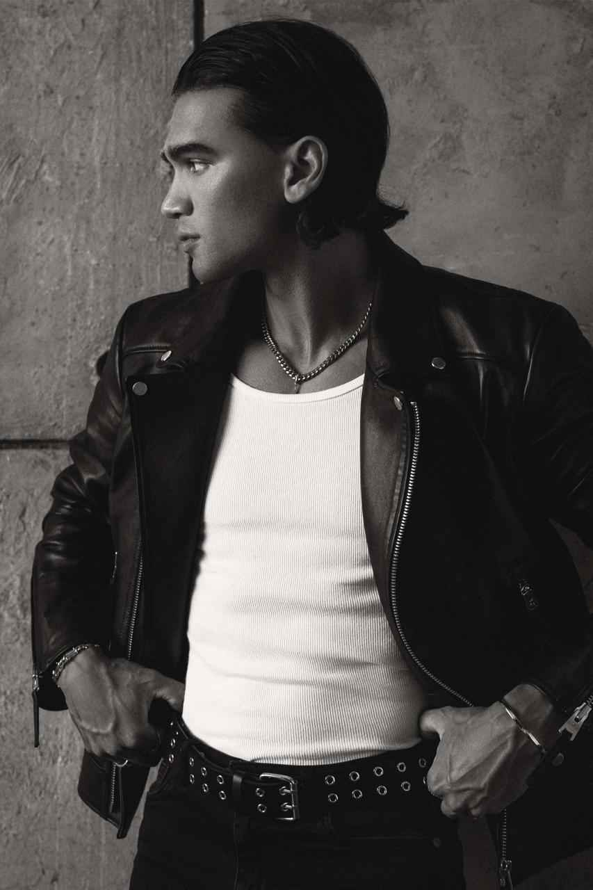 MEN'S V-FIT RENEGADE BLACK LEATHER JACKET