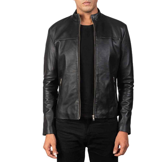 MEN'S ADORNICA BLACK LEATHER BIKER JACKET