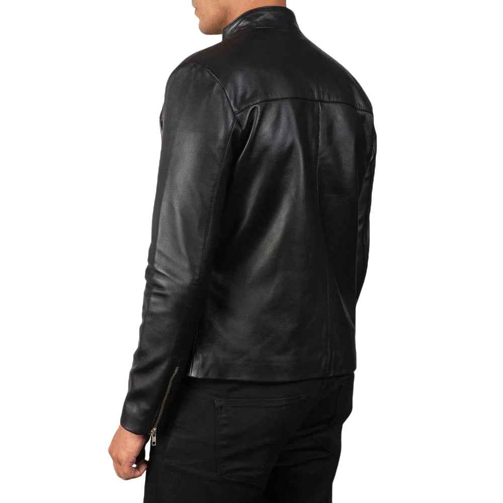 MEN'S ADORNICA BLACK LEATHER BIKER JACKET