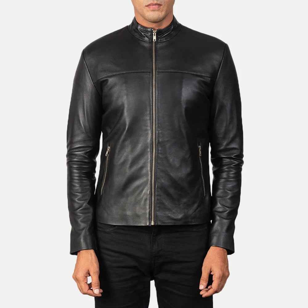 MEN'S ADORNICA BLACK LEATHER BIKER JACKET