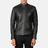 MEN'S ADORNICA BLACK LEATHER BIKER JACKET