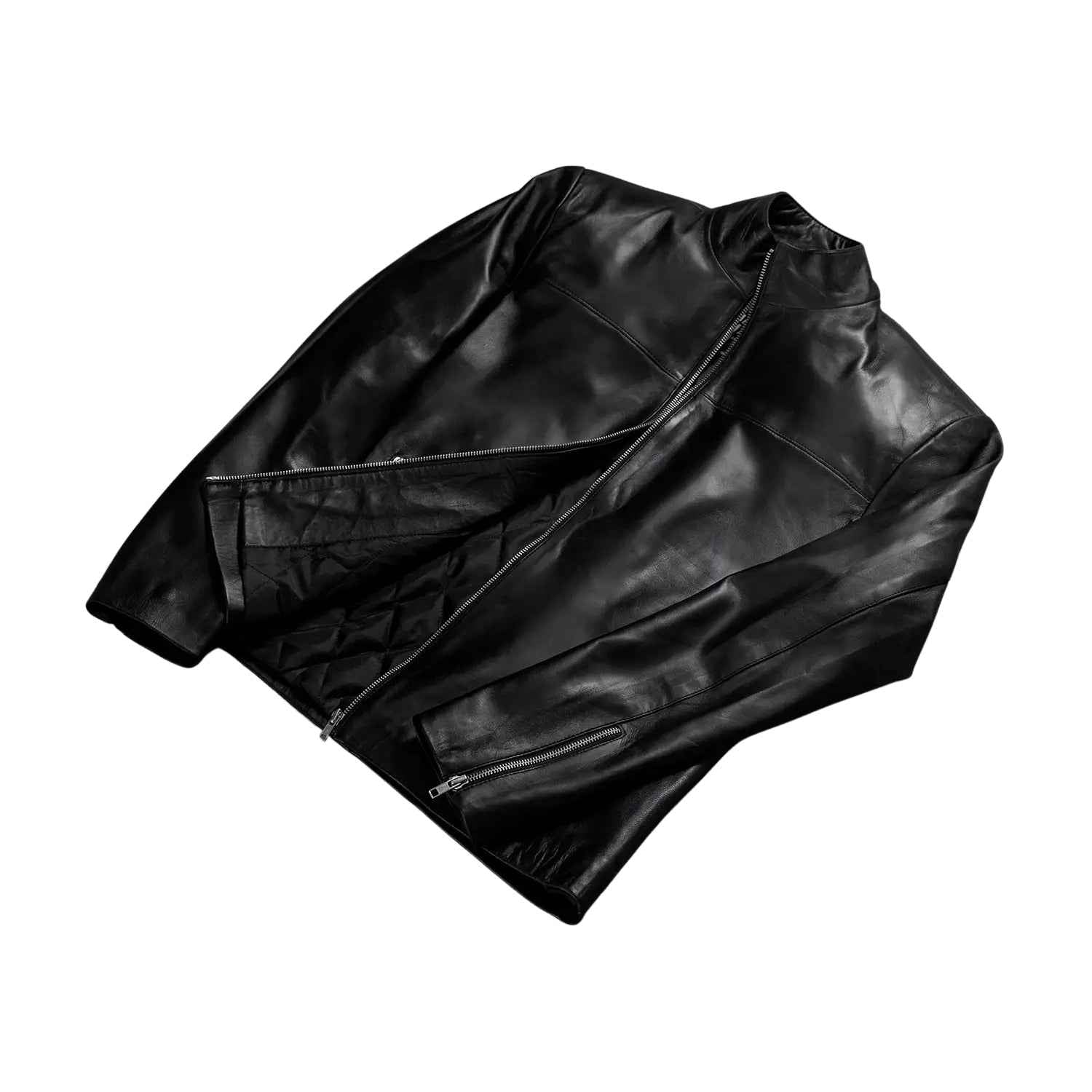 MEN'S ADORNICA BLACK LEATHER BIKER JACKET