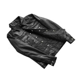 MEN'S BLACK LEATHER WESTERN SHIRT JACKET