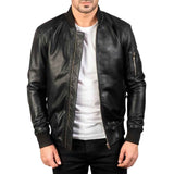MEN'S CLASSIC BLACK LEATHER JACKET
