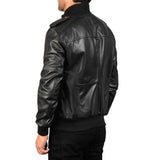 MEN’S AGENT SHADOW BLACK LEATHER JACKET
