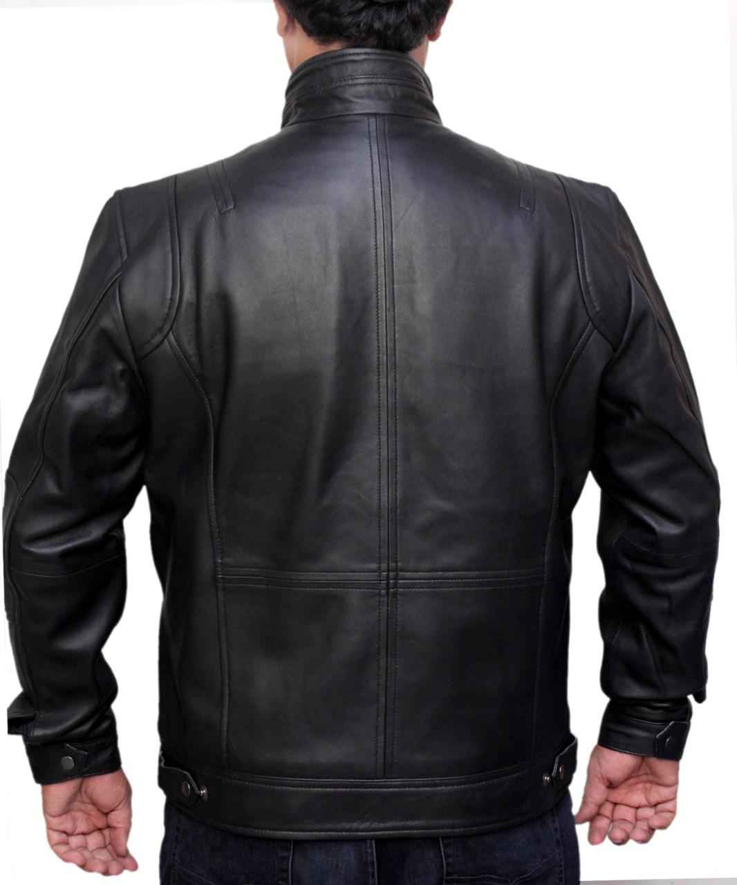 MEN’S CAFE RACER BLACK LEATHER JACKET