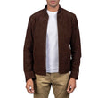 MEN'S MOCHA SUEDE LEATHER JACKET
