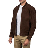 MEN'S MOCHA SUEDE LEATHER JACKET