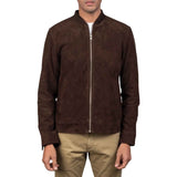 MEN'S MOCHA SUEDE LEATHER JACKET