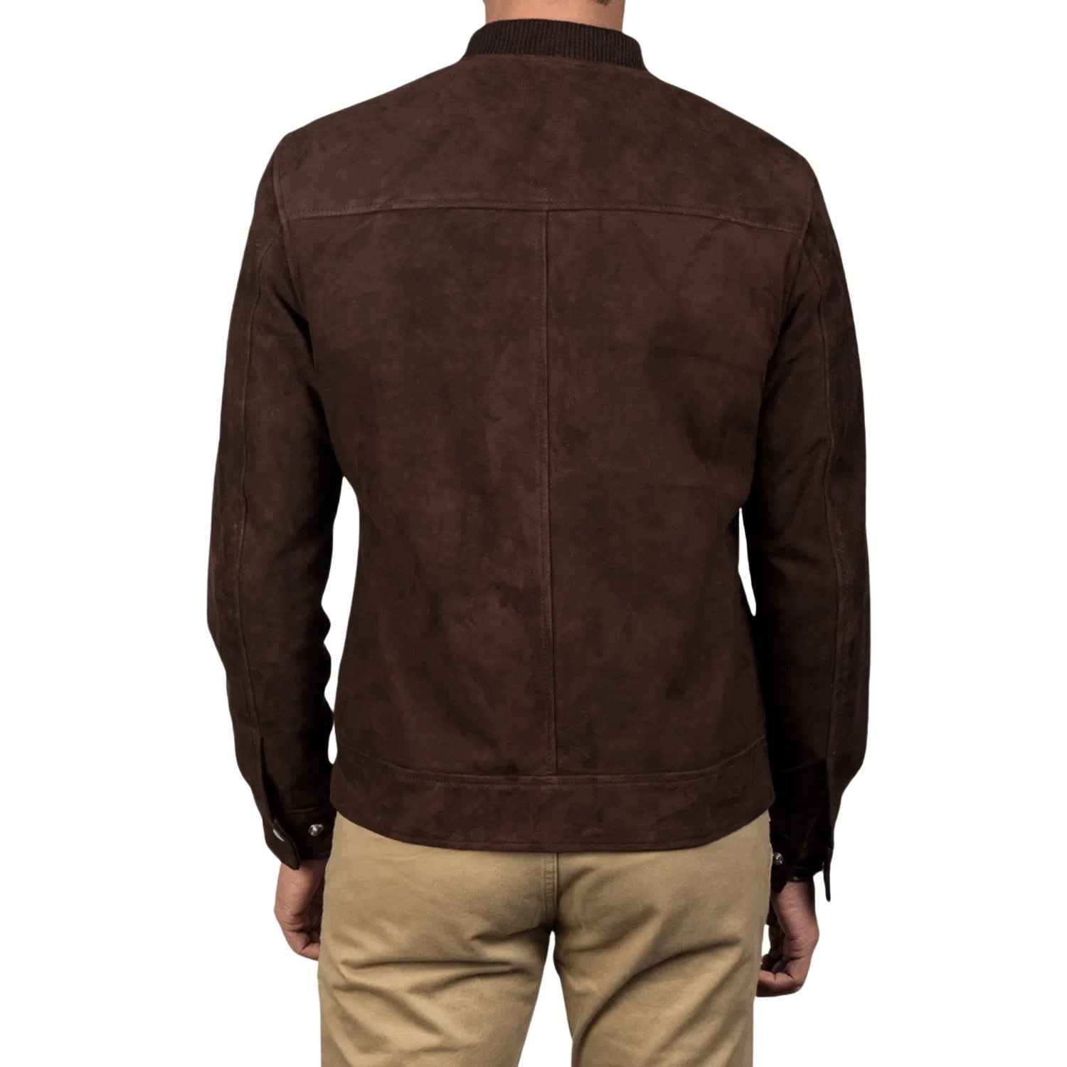MEN'S MOCHA SUEDE LEATHER JACKET