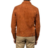 MEN'S STALLON BROWN SUEDE TRUCKER JACKET